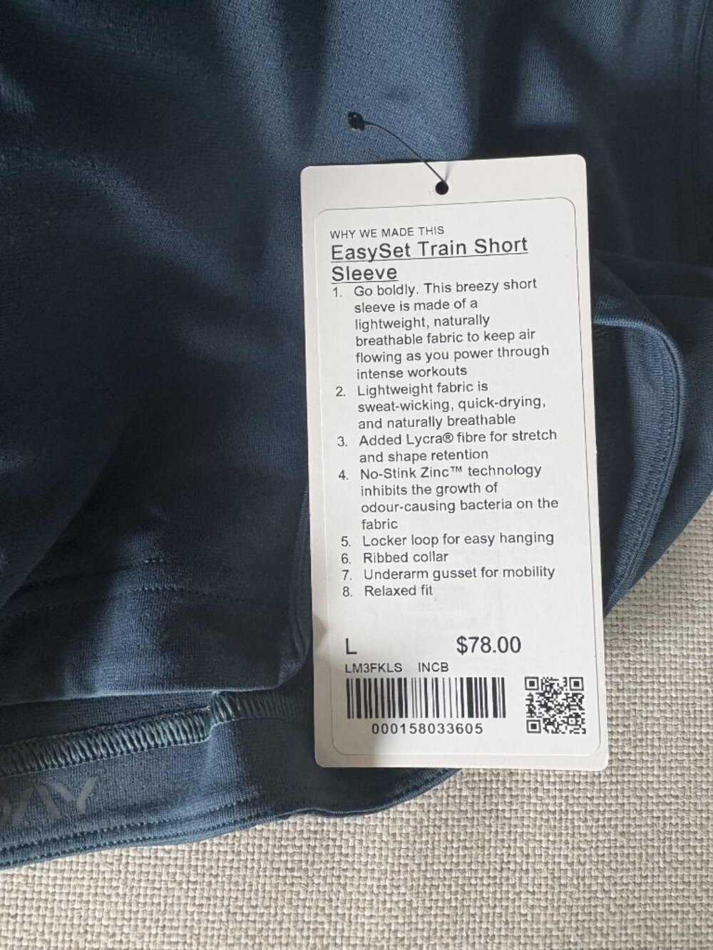 EasySet Training Short-Sleeve Shirt - Indochine Blue - Picture 5 of 6